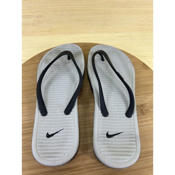 Nike Solarsoft Thong 2 Flip Flop Black Gray Sandals Womens Size 6 - Picture 7 of 9
